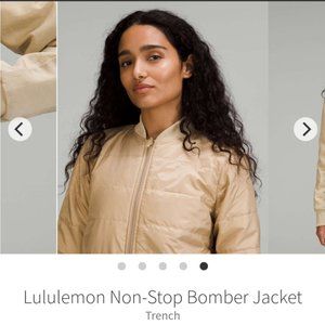 NWT Lululemon Non-Stop Bomber Jacket Trench size 2 reversible